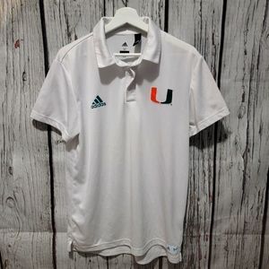 Adidas Miami Hurricanes polo size M